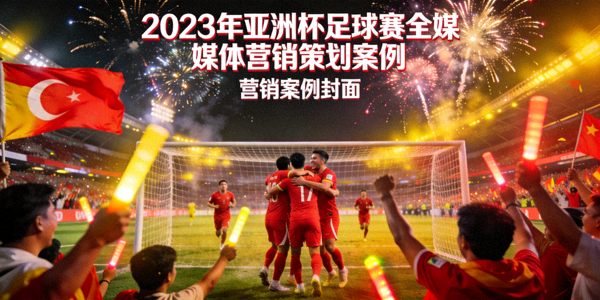 2023年亚洲杯足球赛全媒体营销策划案例封面 - 球场与球迷狂欢场景